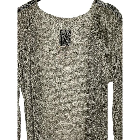 NWT Zara Woman Lightweight Cardigan Sweater Medium Open Front Tie Belt Brown - Picture 6 of 8